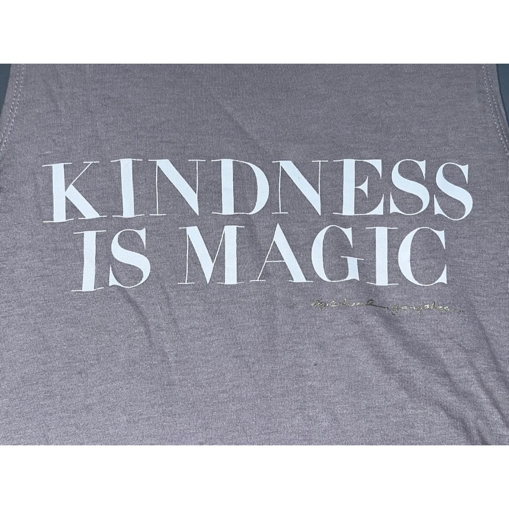 Spiritual Gangster Kindness Is Magic Muscle Tank Top Lavender Purple XS